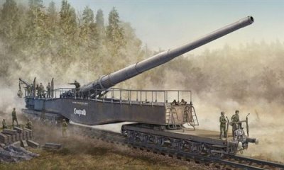 HOBBY BOSS Maquette  canon sur rail de 280 mm Leopold K5 (E) -1/72 - Ma