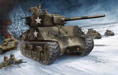 HOBBY BOSS Maquette  Char US M4A3 76 (W) - 1/48 - Maquette militaire