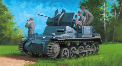HOBBY BOSS Maquette  Flakpanzer 1aw / Ammo Trailer- 1/35 - Maquette mi