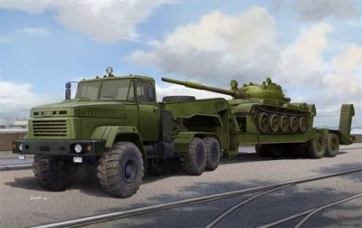 HOBBYBOSS Maquette Hobby Boss KraZ-6446 Tracteur avec ChMZAP-5247G- 1/35 - Maqu