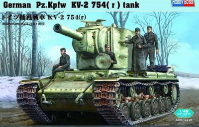 HOBBY BOSS Maquette  Pz.Kpfw KV-2 754 (r) - 1/48 - Maquette militaire