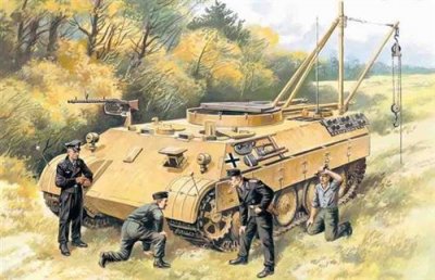  Maquette ICM BergePanther avec &eacute;quipage de char - 1/35 - Maquette mil