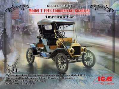 ICM Maquette  Model T 1912 Commercial Roadster, American Car- 1/24 - M