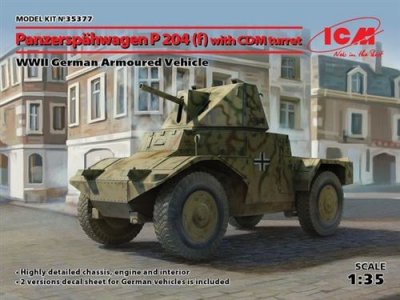 ICM Maquette  Panzerspahwagen P 204 (f) avec tourelle CDM, v&eacute;hicule bli