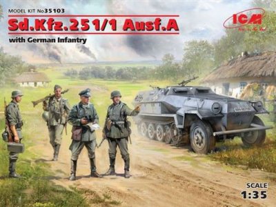 ICM Maquette  Sd.Kfz.251/1 Ausf.A with German Infantry- 1/35 - Maquett