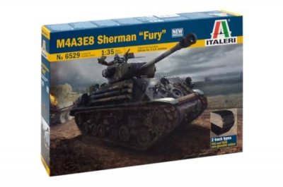 ITALERI Maquette  M4A3E8 Sherman'Fury'- 1/35 - Maquette militaire
