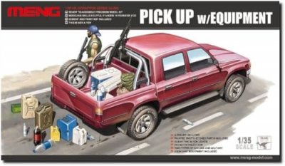 MENG Maquette  Model Dual Cab Toyota Hi-Lux Pick Up Truck avec mounted