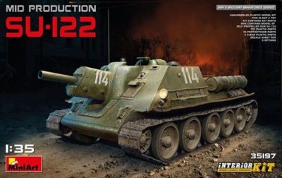 MINI ART Maquette  Sovi&eacute;tique SU-122 (Production d'&acirc;ge) avec l'int&eacute;rieu
