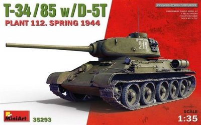  Maquette Mini Art T-34-85 avec D-5T. Usine 112. Printemps 1944- 1/35