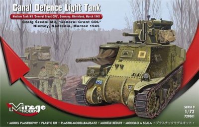 MIRAGE HOBBY Maquette  Char moyen M3 'General Grant'-1/72 - Maquette