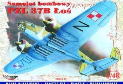 MIRAGE HOBBY Maquette  PZL P37B Los Bomber- 1/48 - Maquette