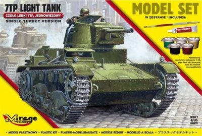 MIRAGE HOBBY Maquette  Tourelle simple de char l&eacute;ger 7TP (mod&egrave;le- 1/35