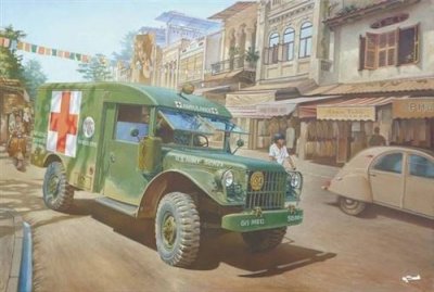 RODEN Maquette  Dodge M43 &frac34;ton 4x4 AmbulanceAmerican Army Field