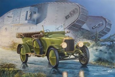 RODEN Maquette  Vauxhall D-Type Staff Car-1/72 - Maquette militaire