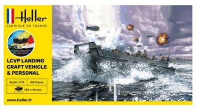 HELLER Maquette starter kit lcvp landungsboot et figures 1000569950