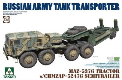 TAKOM Maquette  MAZ-537G Tracteur avec semi-remorque CHMZAP-5247G-1/72