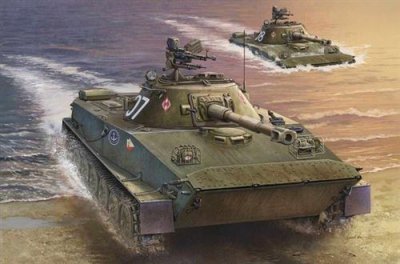  Maquette Trumpeter Char Amphibie PT-76B polonais- 1/35 - Maquette mil