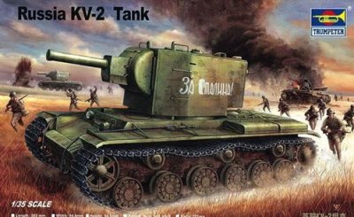  Maquette Trumpeter Char sovi&eacute;tique KV-2- 1/35 - Maquette militaire