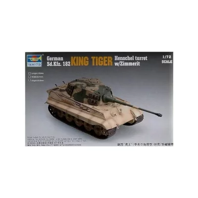 GENERIQUE Maquette Trumpeter KING TIGER HENSCHEL TOURELLE-1/72 - Maquette milita