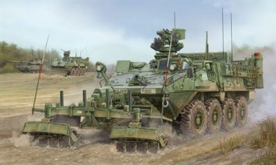 TRUMPETER Maquette  M1132 STRYKER ENGINEER SQUAD- 1/35 - Maquette mili