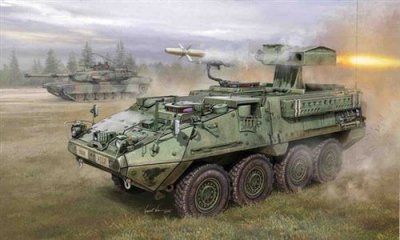 TRUMPETER Maquette  M1134 Stryker : Missile t&eacute;l&eacute;guid&eacute; antichar (ATGM)-