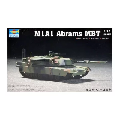 TRUMPETER Maquette  M1A1 ABRAMS MBT-1/72 - Maquette militaire
