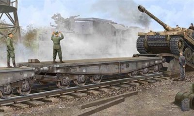 TRUMPETER Maquette  Schwere Plattformwagen Type SSyms 80- 1/35 - Maque
