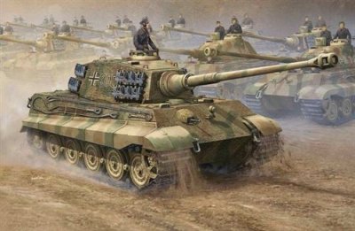 TRUMPETER Maquette  SdKfz 182 Koenigstiger 2 en 1 (tourelle Henschel &