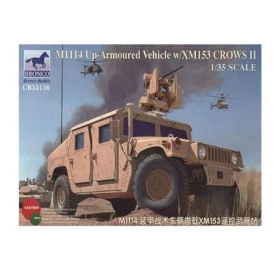 BRONCO MODELS Maquette V&eacute;hicule Militaire : M1114 Up-Armoured Vehicle w/XM153 CROWS II