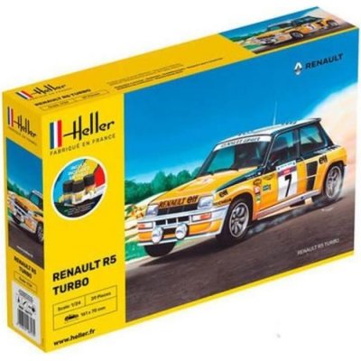 HELLER Maquette voiture : Starter kit : Renault R5 Turbo Coloris Unique