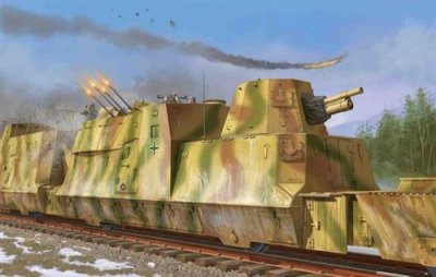 TRUMPETER Maquette Wagon Blind&acute; Allemand Kanonen Und Flakwagen-