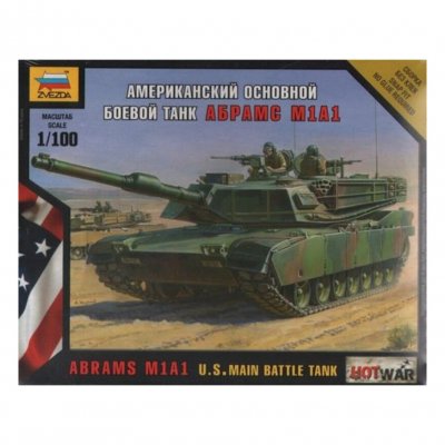 ZVEZDA Maquette  Abrams M1A1- 1/100 - Maquette militaire