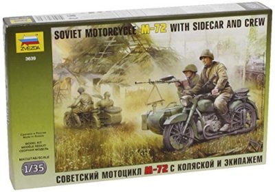 GSI CREOS Maquette Zvezda Motocyclette sovi&eacute;tique M-72 de la 2&egrave;me GM - 1/35 - M