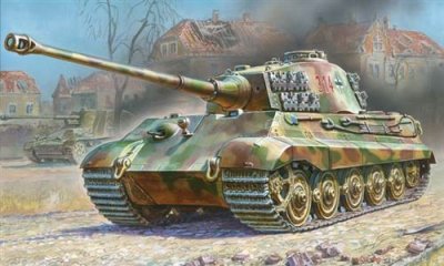 ZVEZDA Maquette  Tiger King Ausf.B avec Henschel Turret- 1/35 - Maquet