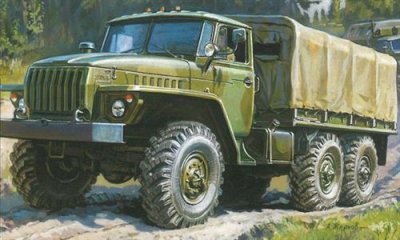 ZVEZDA Maquette  Ural truck- 1/100 - Maquette militaire