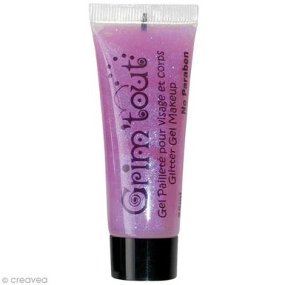 GRIM TOUT Maquillage Grim'tout Gel paillet&eacute; 25ml Rose - Sans paraben