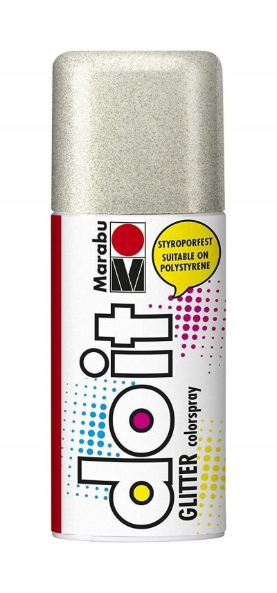 MARABU  21075006582&nbsp;&ndash;&nbsp;Do It Color Spray Glitter, 150&nbsp;ML, paillet&eacute; Argent