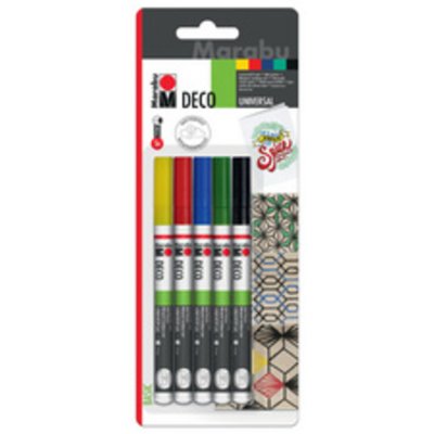 MARABU  feutre acrylique deco painter mat, blister de 5 mr012200080