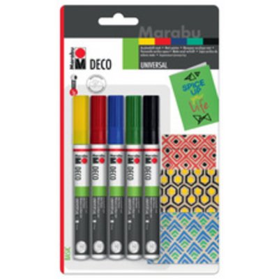 MARABU  feutre acrylique deco painter mat, blister de 5 mr012200081