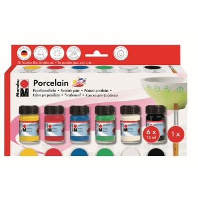 GENERIQUE Marabu kit peinture pour porcelaine porcelain 6 x 15 ml mr110500087