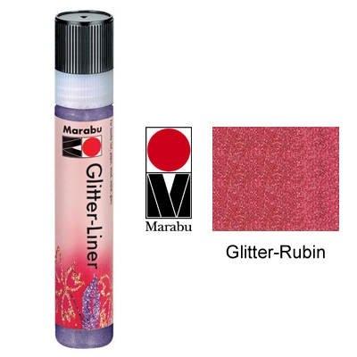 MARABU   peinture scintillante ""glitter-liner"", rubis noir