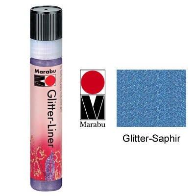 MARABU   peinture scintillante ""glitter-liner"", saphir noir