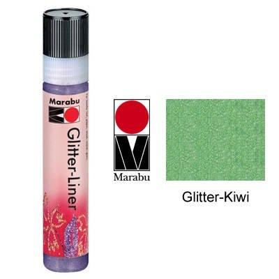 MARABU   peinture scintillante ""glitter-liner"", vert kiwi noir