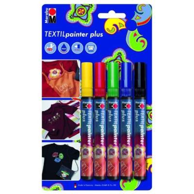 MARABU  Marqueur textiles Textil Painter Plus, blister de 5
