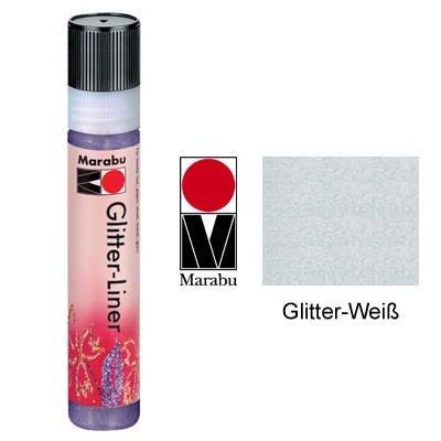 MARABU  peinture glitter-liner, blanc scintillant, 25 ml mr180309570