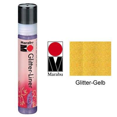 MARABU  peinture glitter-liner, jaune scintillant, 25 ml, mr180309519