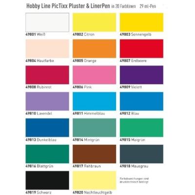 KREUL Marabu pluster & linerpen hobby line pictixx, fraise  49807
