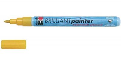 MANUTAN Marabu Pochoir Motif lackmarker Brilliant Painter, Weiss VE = 1
