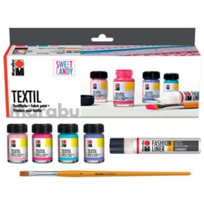 MARABU  Pochoir Motif Sweet Candy Textil Set