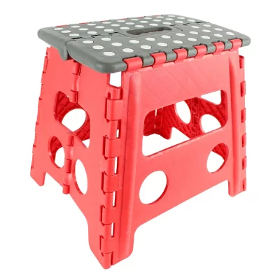 GENERIQUE Marche pieds compact et pliable - Bicolore Rouge